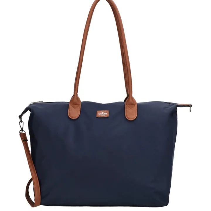 Dames Schooltassen|Schooltas Shoppers>Charm London Buckingham Laptopbag blue