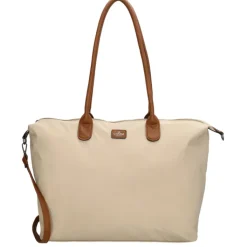 Dames Schooltassen|Schooltas Shoppers>Charm London Buckingham Laptopbag sand