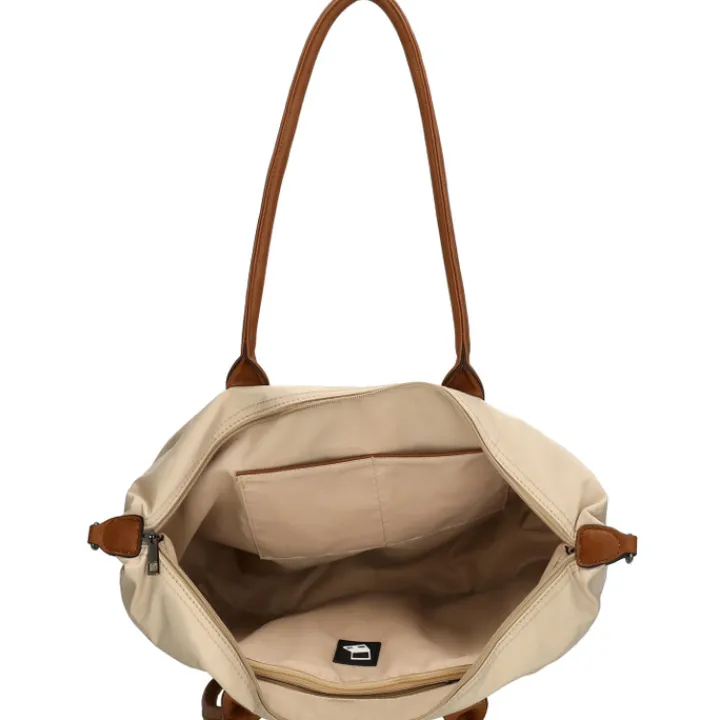 Dames Schooltassen|Schooltas Shoppers>Charm London Buckingham Laptopbag sand
