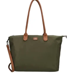 Dames Schooltassen|Schooltas Shoppers>Charm London Buckingham Laptopbag olive green