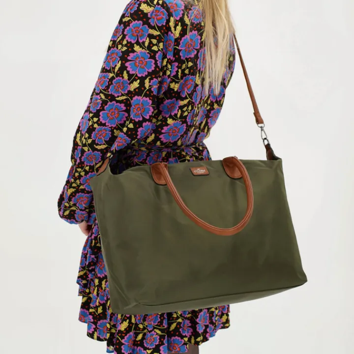 Dames Schooltassen|Schooltas Shoppers>Charm London Buckingham Laptopbag olive green