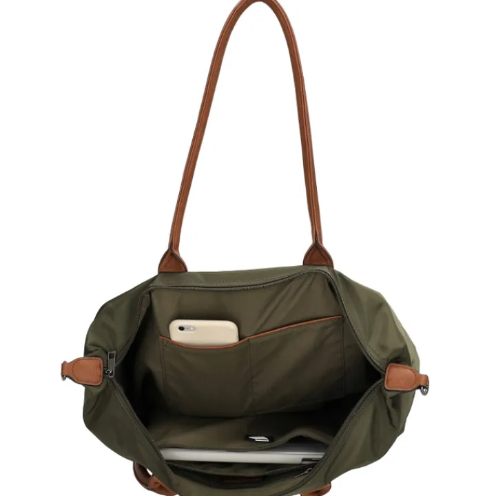 Dames Schooltassen|Schooltas Shoppers>Charm London Buckingham Laptopbag olive green