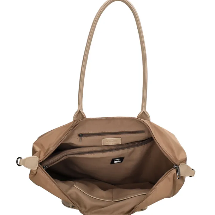 Dames Schooltassen|Schooltas Shoppers>Charm London Buckingham Mono Laptopbag lichttaupe