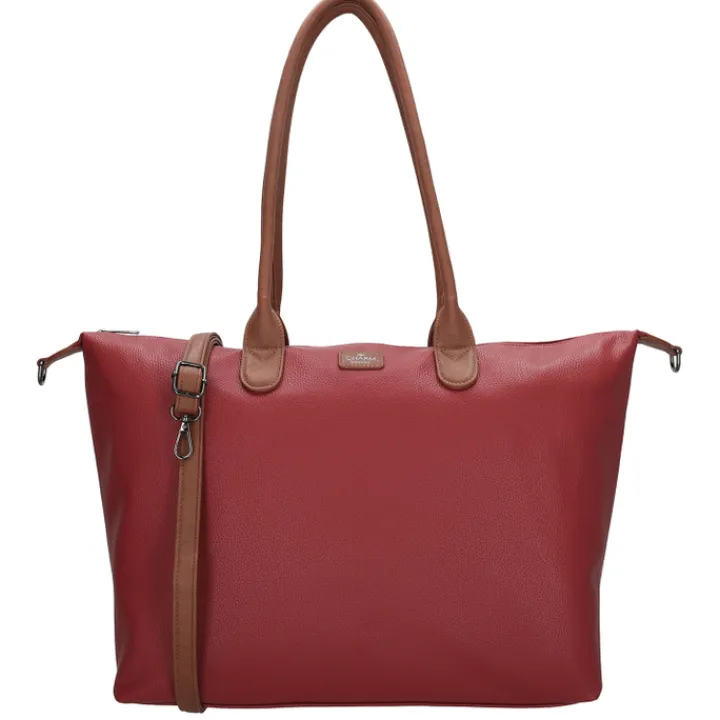 Dames Schooltassen|Schooltas Shoppers>Charm London Buckingham Palace Laptopbag wine red