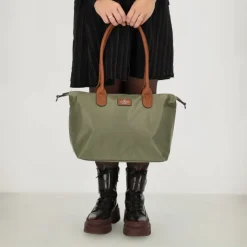 Shoppers|Schoudertassen>Charm London Buckingham Shopper olijfgroen