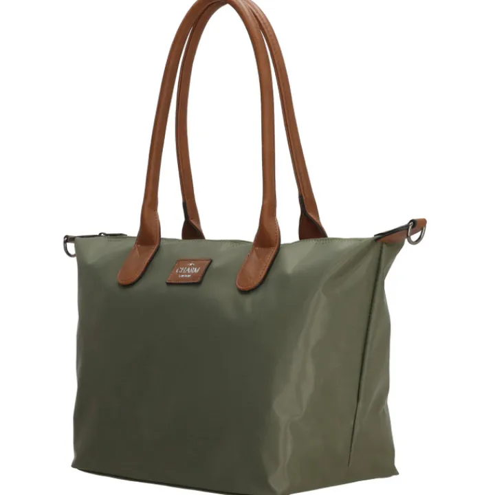 Shoppers|Schoudertassen>Charm London Buckingham Shopper olijfgroen
