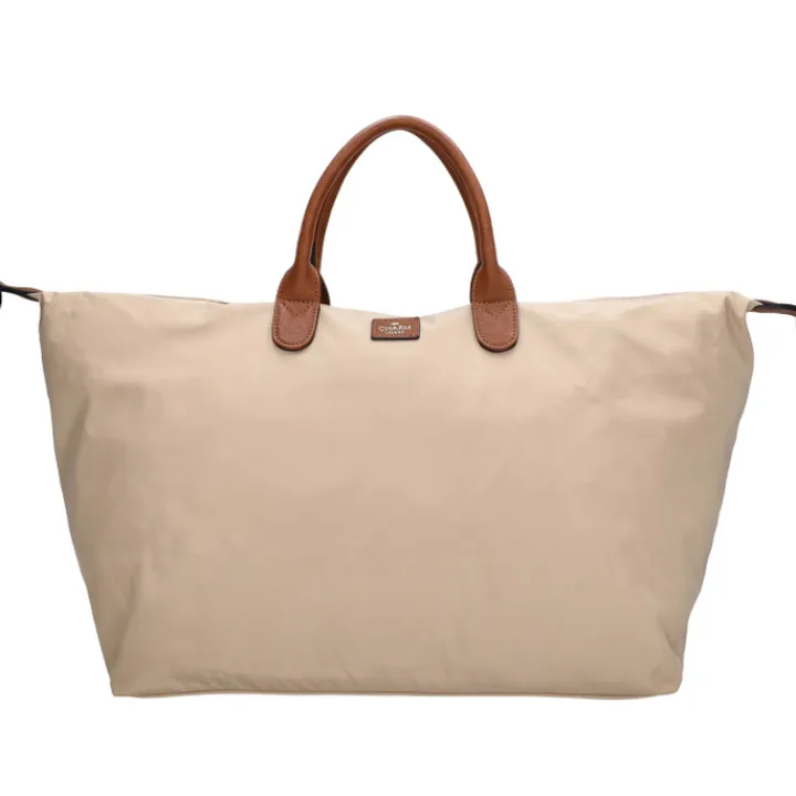 Dames Reistassen|Weekendtassen>Charm London Buckingham Travelbag sand