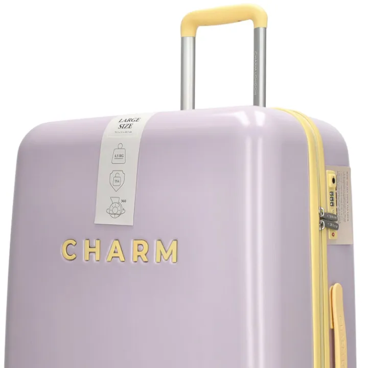 Lichtgewicht Koffers|Harde Koffers>Charm London Capetown Trolley L lila