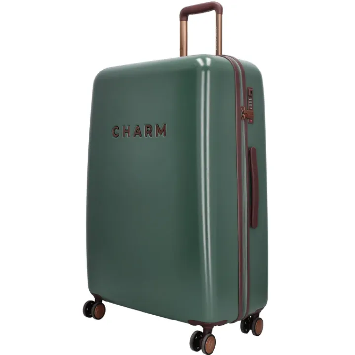 Koffersets|Reiskoffers>Charm London Capetown Trolley Set dark green