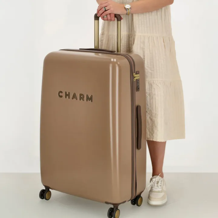 Lichtgewicht Koffers|Harde Koffers>Charm London Capetown Trolley L taupe