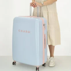 Reistrolleys|Reiskoffers>Charm London Capetown Trolley L baby blue