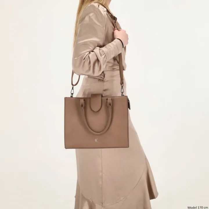 Shoppers|Schoudertassen>Charm London Castle Hill Handbag taupe