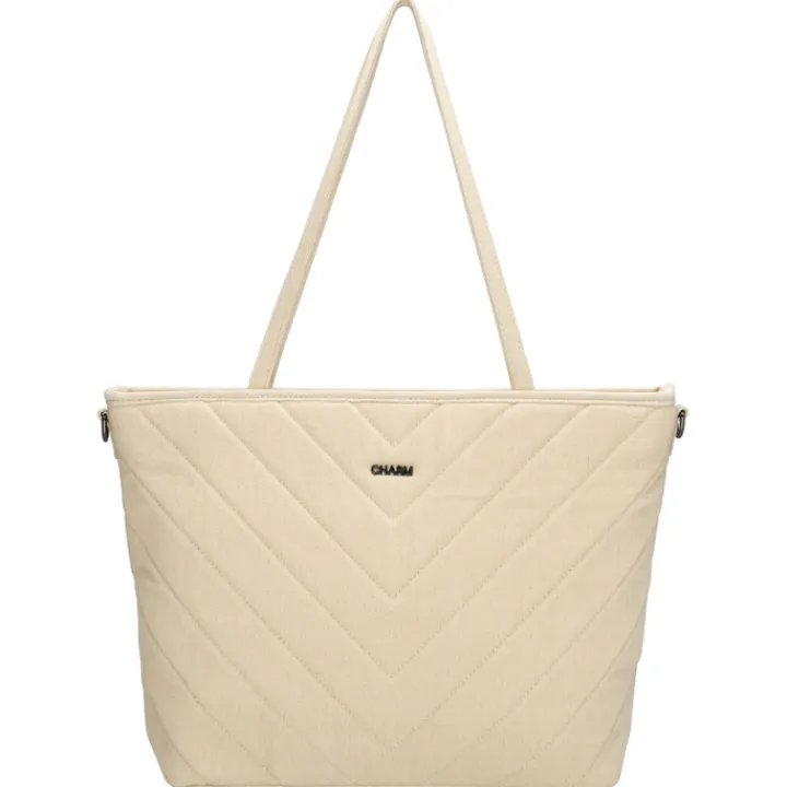 Shoppers|Schoudertassen>Charm London Hollywood Shopper beige