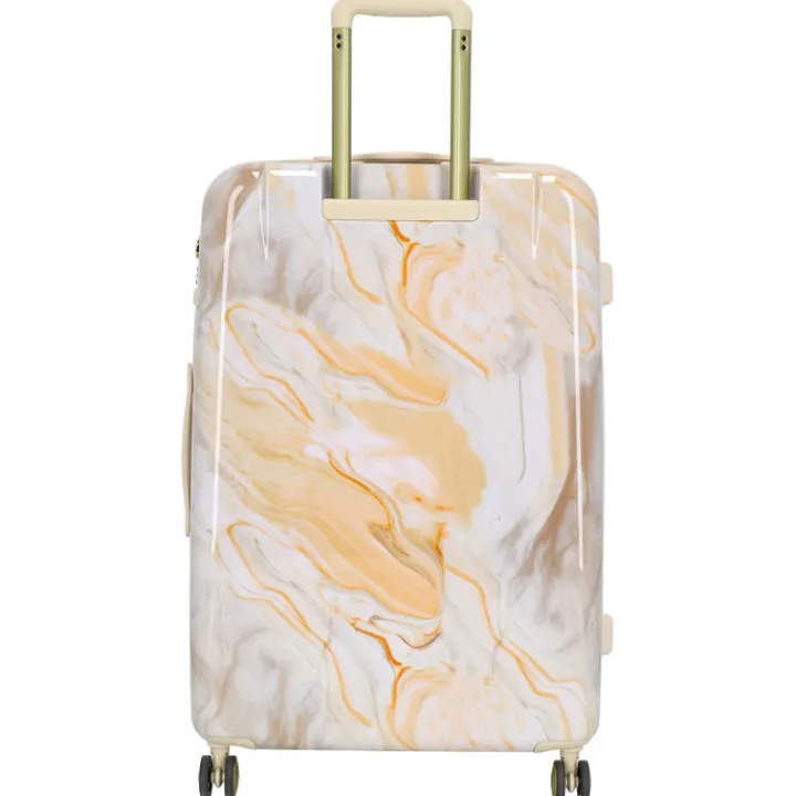 Koffersets|Reiskoffers>Charm London Marble Trolley Set creme