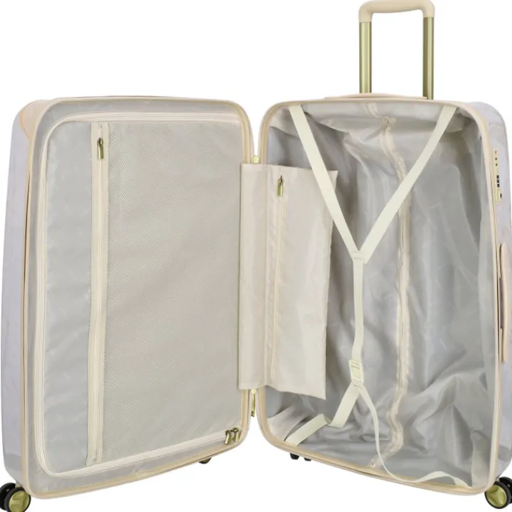 Koffersets|Reiskoffers>Charm London Marble Trolley Set creme