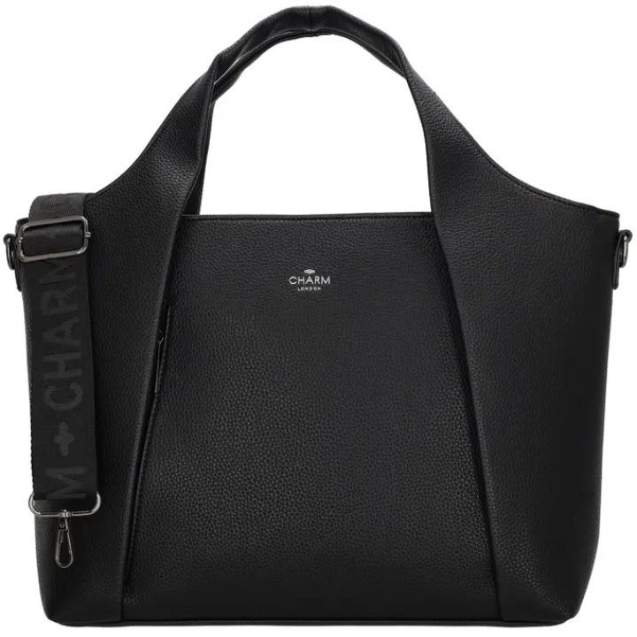 Schoudertassen|Handtassen>Charm London Mulberry Street Handbag zwart
