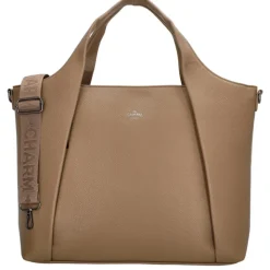 Dames Schooltassen|Schooltas Shoppers>Charm London Mulberry Street Laptopbag taupe