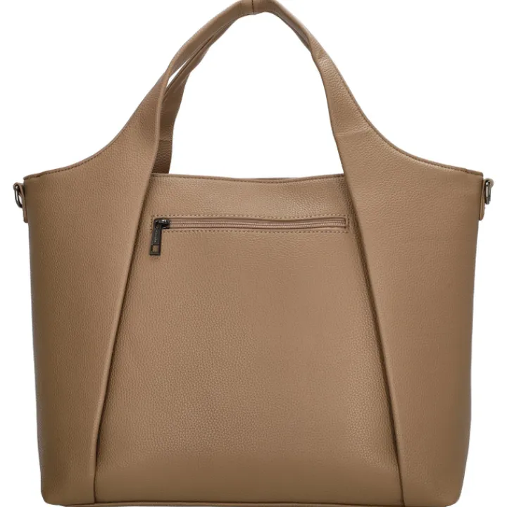 Dames Schooltassen|Schooltas Shoppers>Charm London Mulberry Street Laptopbag taupe