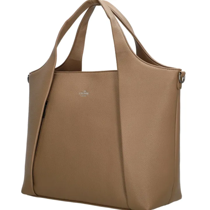 Dames Schooltassen|Schooltas Shoppers>Charm London Mulberry Street Laptopbag taupe