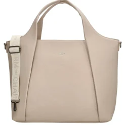 Dames Schooltassen|Schooltas Shoppers>Charm London Mulberry Street Laptopbag beige