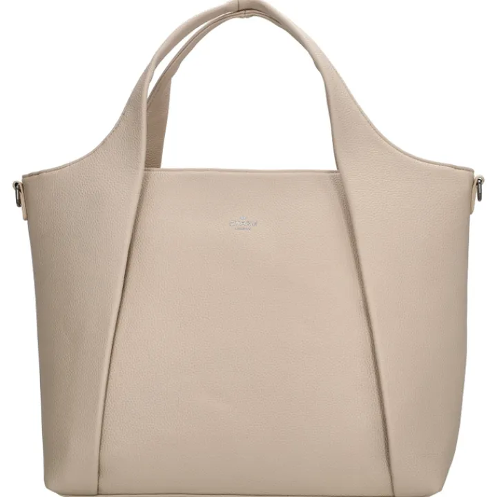 Dames Schooltassen|Schooltas Shoppers>Charm London Mulberry Street Laptopbag beige