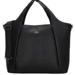 Dames Schooltassen|Schooltas Shoppers>Charm London Mulberry Street Laptopbag zwart