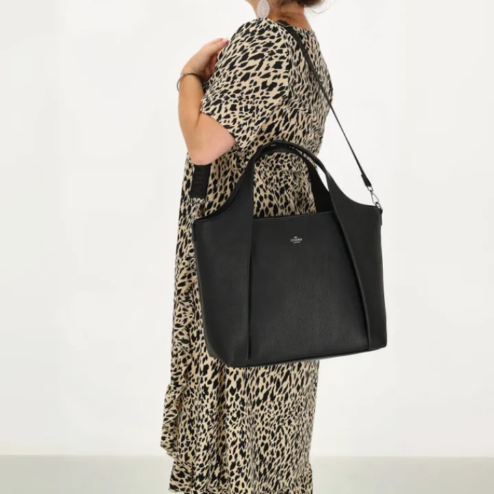 Dames Schooltassen|Schooltas Shoppers>Charm London Mulberry Street Laptopbag zwart