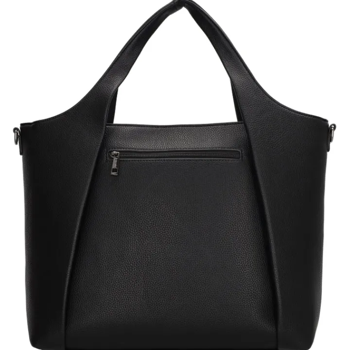 Dames Schooltassen|Schooltas Shoppers>Charm London Mulberry Street Laptopbag zwart