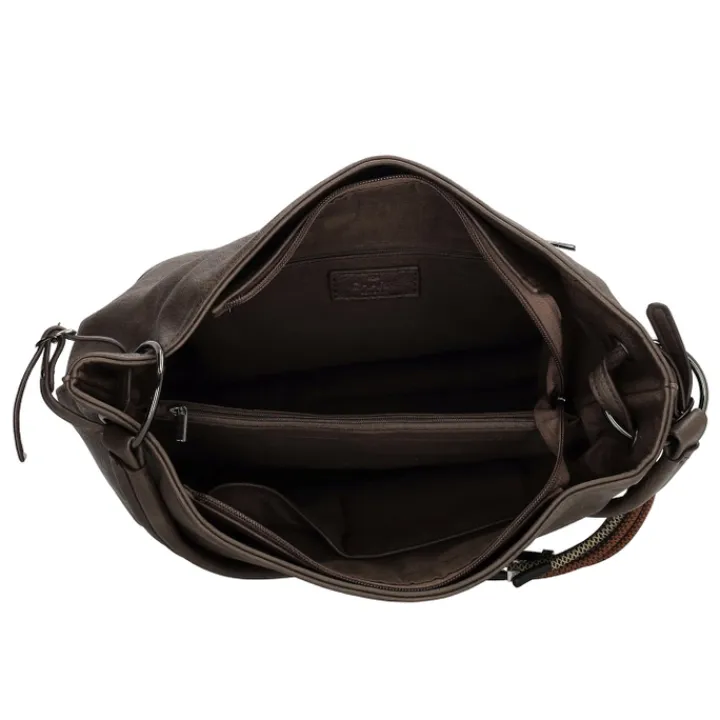 Shoppers|Schoudertassen>Charm London Tottenham Shopper darkbrown