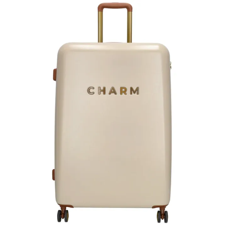 Reiskoffers|Koffersets>Charm London Travel Trolley Set beige