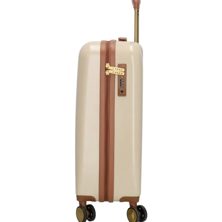 Reiskoffers|Koffersets>Charm London Travel Trolley Set beige