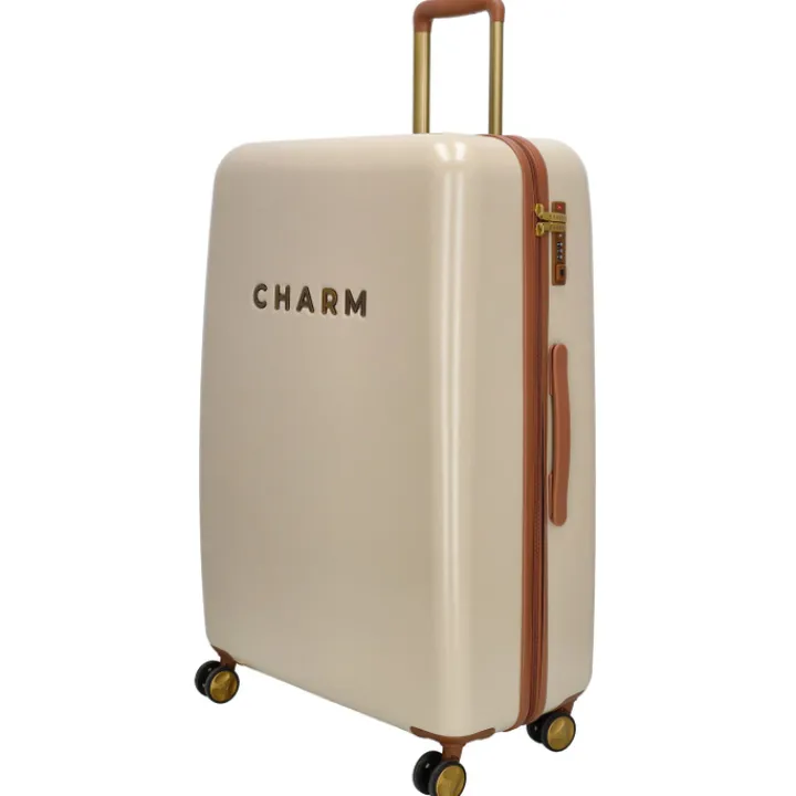 Reiskoffers|Koffersets>Charm London Travel Trolley Set beige