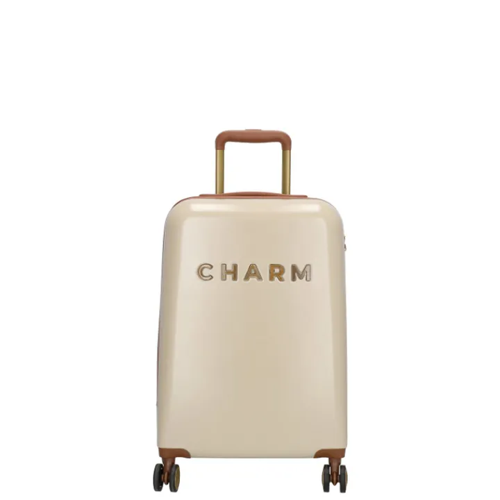 Reiskoffers|Koffersets>Charm London Travel Trolley Set beige