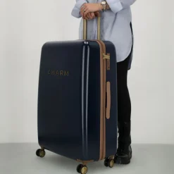 Harde Koffers|Lichtgewicht Koffers>Charm London Travel Trolley L blauw