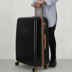 Lichtgewicht Koffers|Harde Koffers>Charm London Travel Trolley L zwart