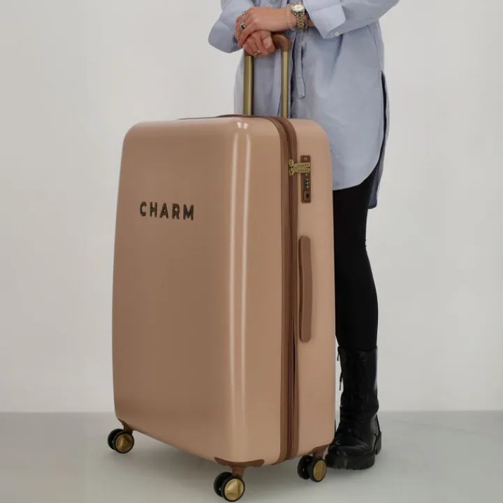 Reiskoffers|Lichtgewicht Koffers>Charm London Travel Trolley L roze