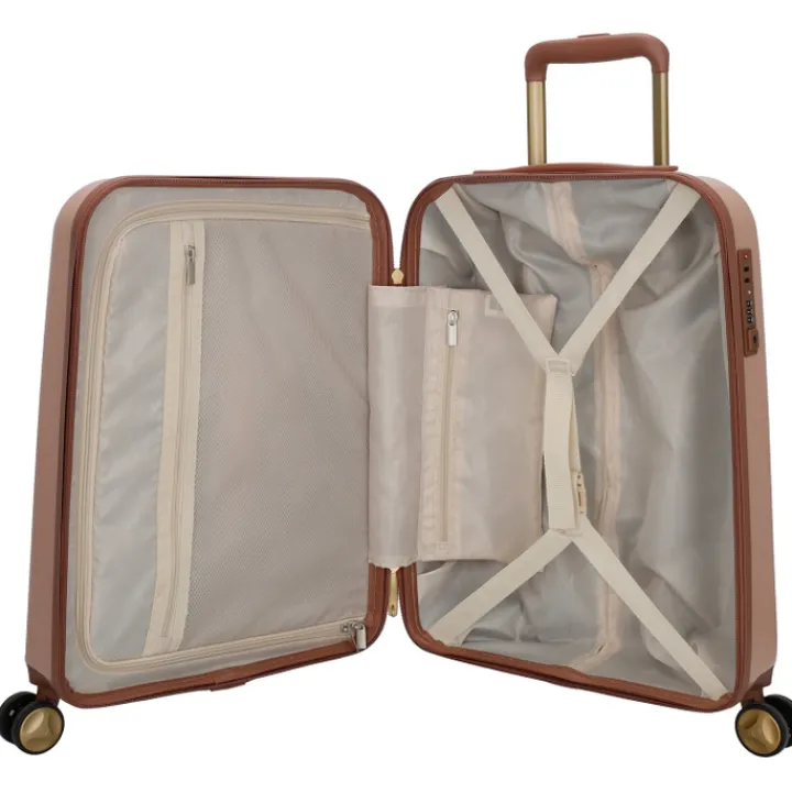 Koffersets|Reiskoffers>Charm London Travel Trolley Set roze