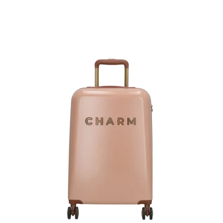 Koffersets|Reiskoffers>Charm London Travel Trolley Set roze