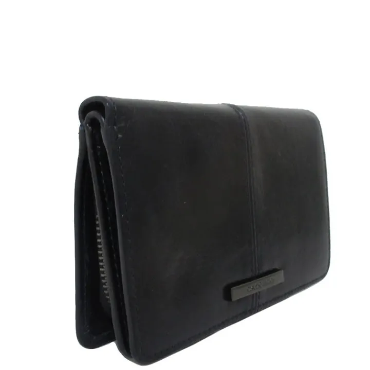Rfid Portemonnees|Leren Portemonnees>Claudio Ferrici Pelle Vecchia Wallet navy