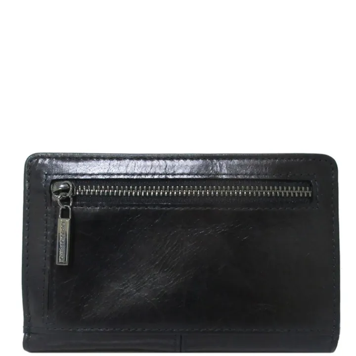 Rfid Portemonnees|Leren Portemonnees>Claudio Ferrici Pelle Vecchia Wallet navy