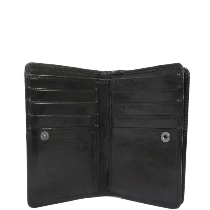 Rfid Portemonnees|Leren Portemonnees>Claudio Ferrici Pelle Vecchia Wallet black