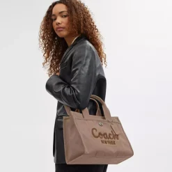 Schoudertassen|Handtassen>Coach Cargo Tote dark natural