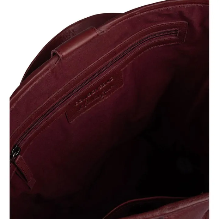 Shoppers|Schoudertassen>Cowboysbag Columbus Shopper X Carolien Spoor bordeauxred