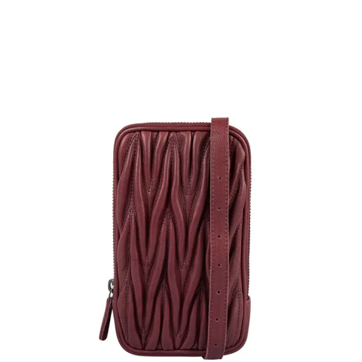 Telefoontasjes|Damestassen>Cowboysbag Long Beach Phonebag bordeauxred