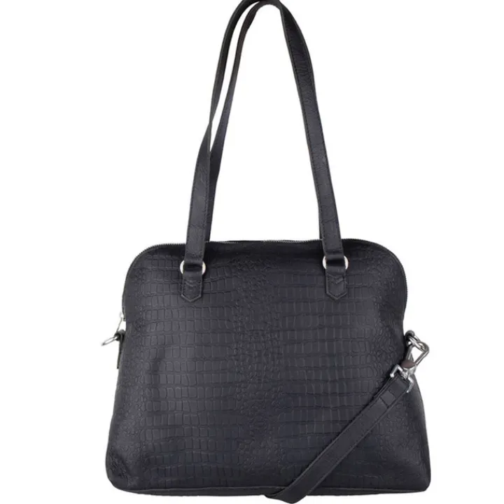 Schoudertassen|Handtassen>Cowboysbag Shoulderbag Winwick croco black