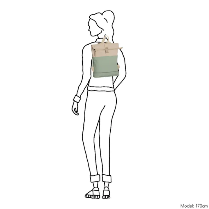 Mini Rugzakken|Kleine Rugzakken>Daniel Ray Allentown Waterproof Rolltop Backpack S mintgreen/beige
