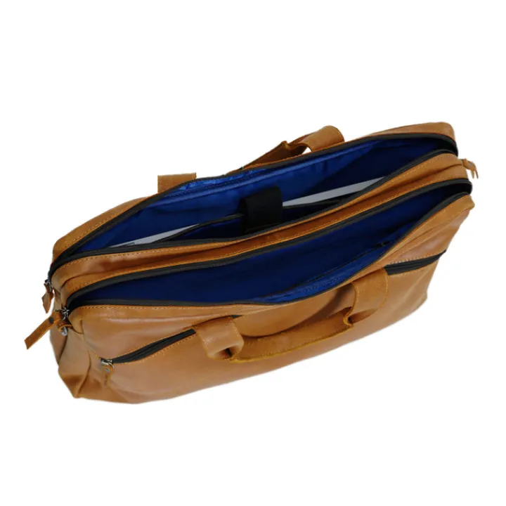 Herentassen|15.6 Inch Laptoptassen>Daniel Ray Armidale Laptopbag cognac