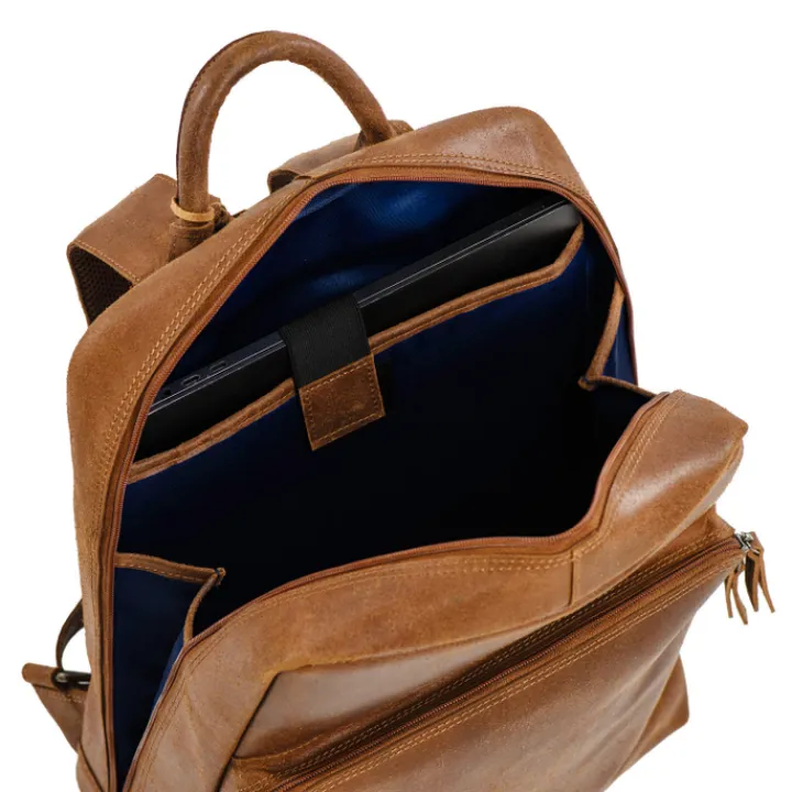 Heren Rugzakken|Dames Rugzakken>Daniel Ray Bachus Laptopbag cognac