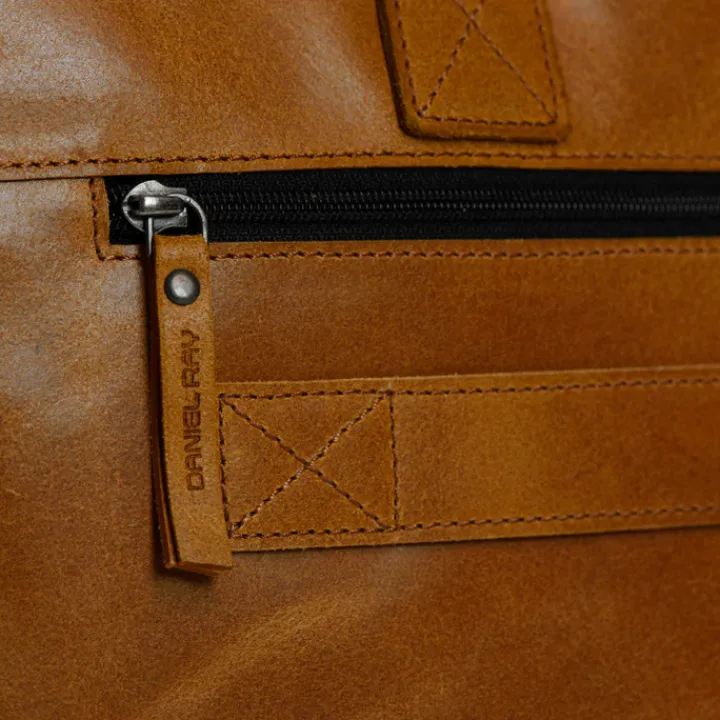 Herentassen|15.6 Inch Laptoptassen>Daniel Ray Gisborne Laptopbag cognac