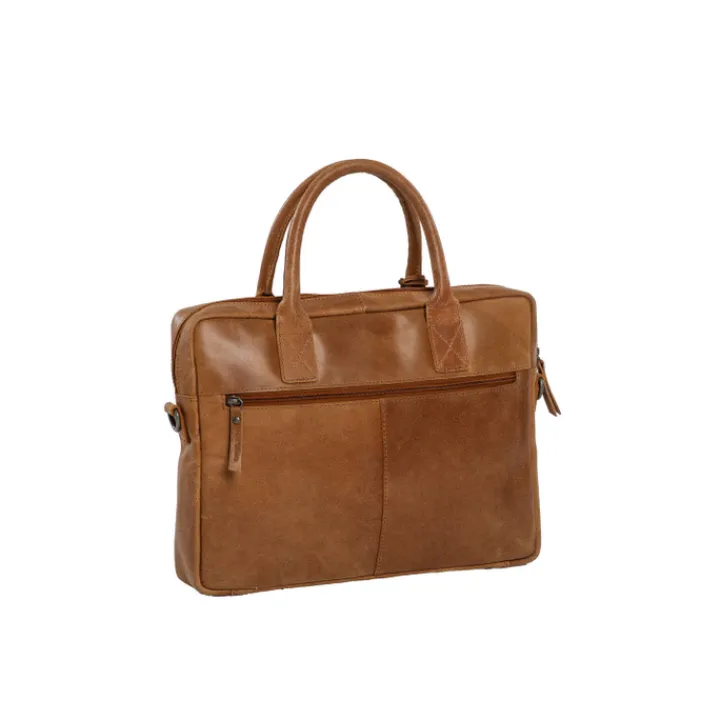 Herentassen|15.6 Inch Laptoptassen>Daniel Ray Gouldburn Laptopbag cognac